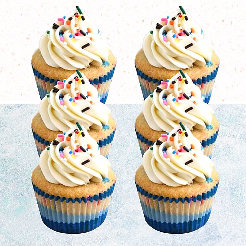 Vanilla Confetti Cupcakes- 12 Pcs