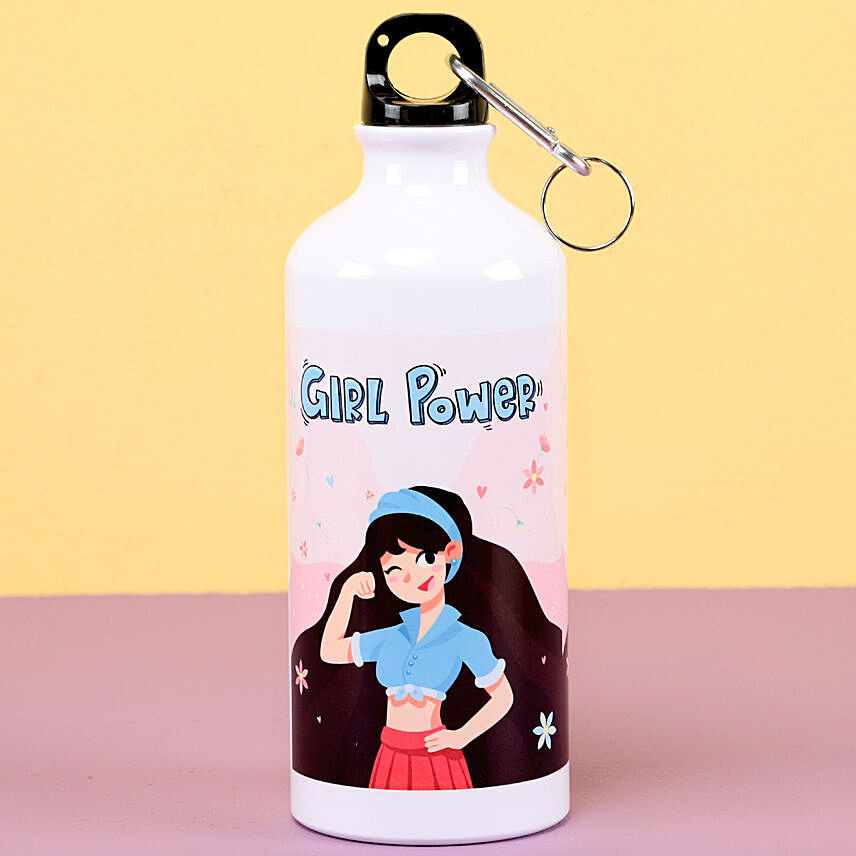 Printed Girl Power Water Bottle