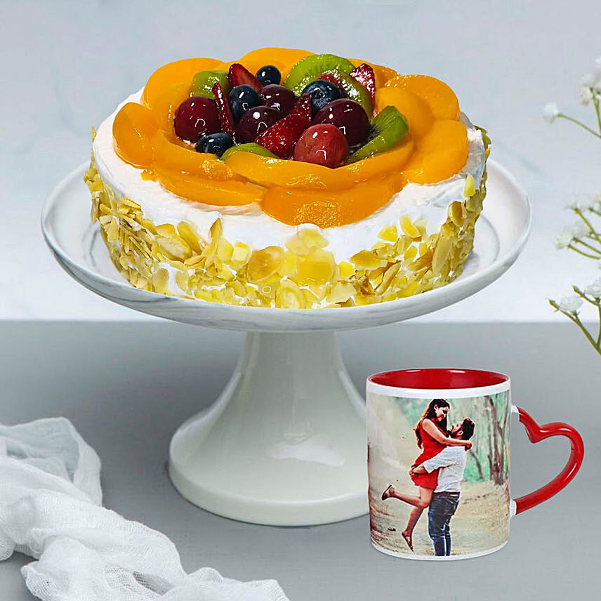 Fruit Cake With Personalised Ceramic Mug