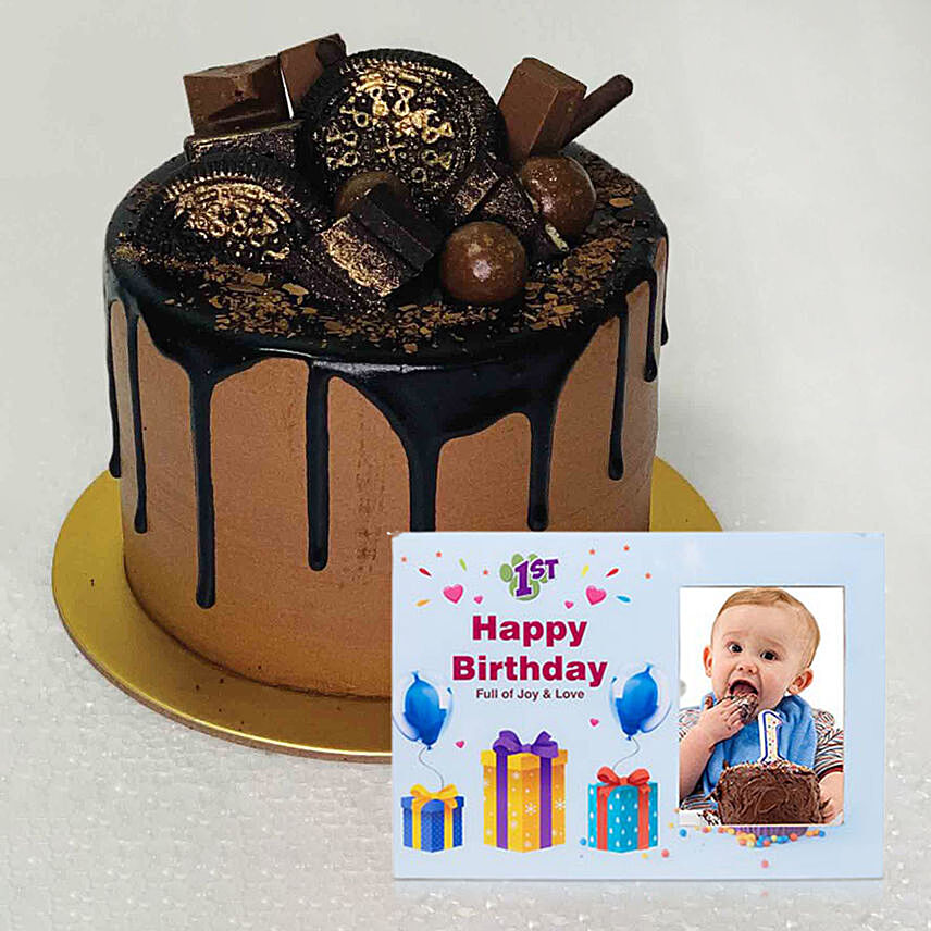 The Top Cake With Personalised Photoframe