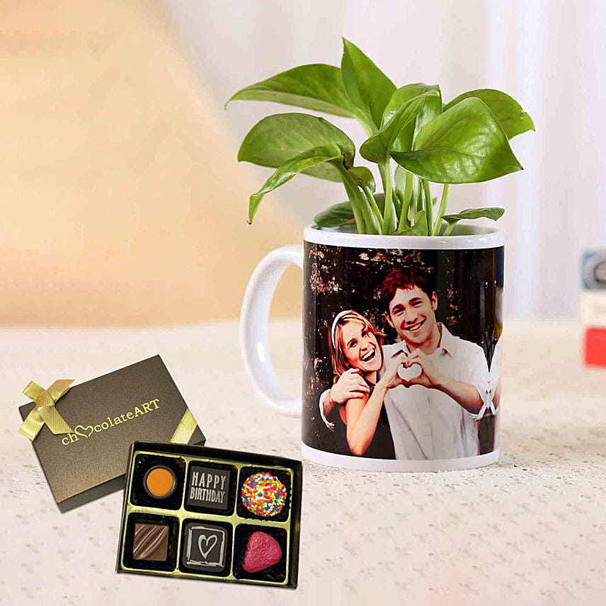 Picture Mug with Artistic Mug Chocolate