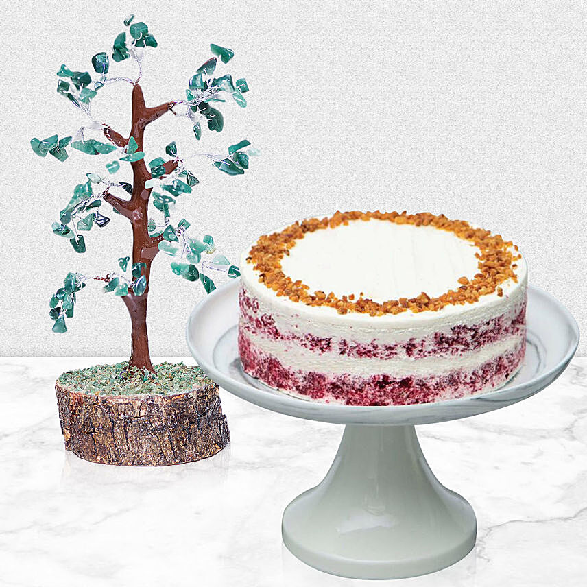 Green Wish Tree with Peanut Butter Cake