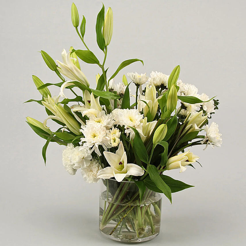 Beautiful Mixed Flowers Vase Arrangement