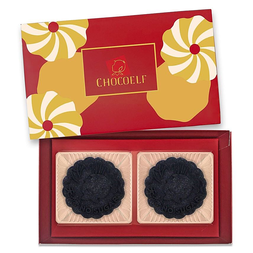 Dark Nibs Truffle Yolk Mooncakes- 2 Pcs