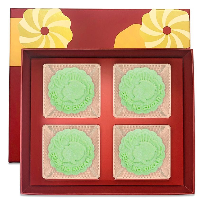 Jasmine Green Tea Truffle Yolk Mooncakes- 4 Pcs