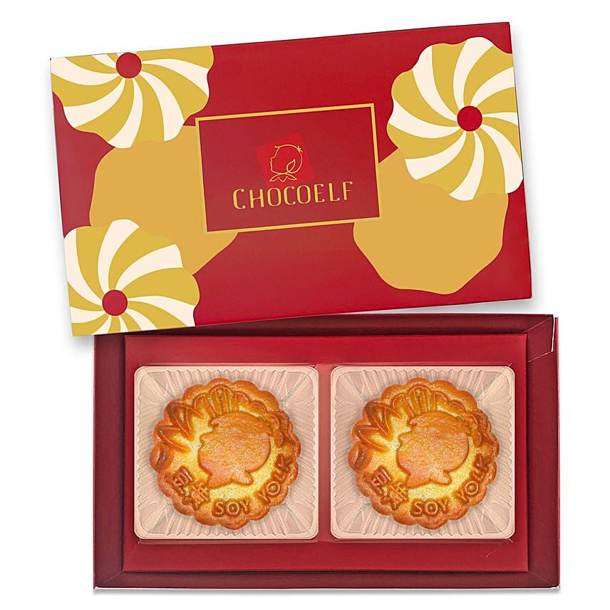 Soy Yolk Bake Skin Mooncakes- 2 Pcs