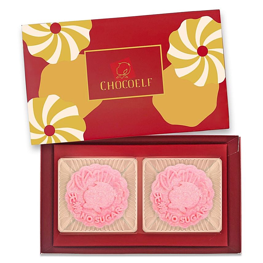 Strawberry Chia Truffle Yolk Mooncakes- 2 Pcs