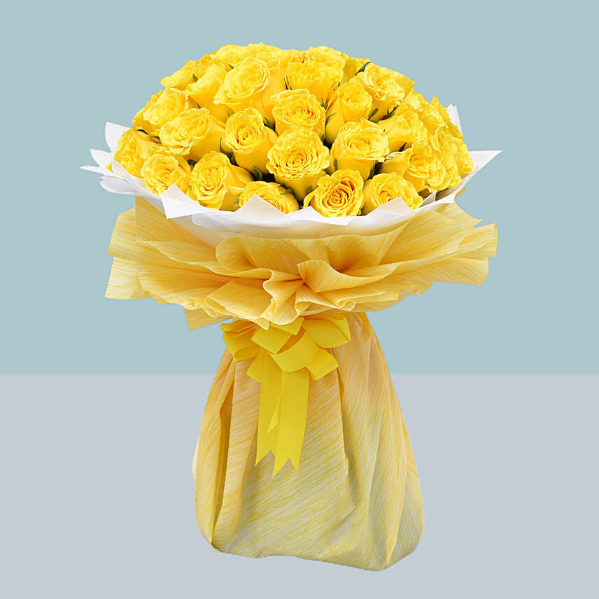 Majestic 50 Yellow Roses