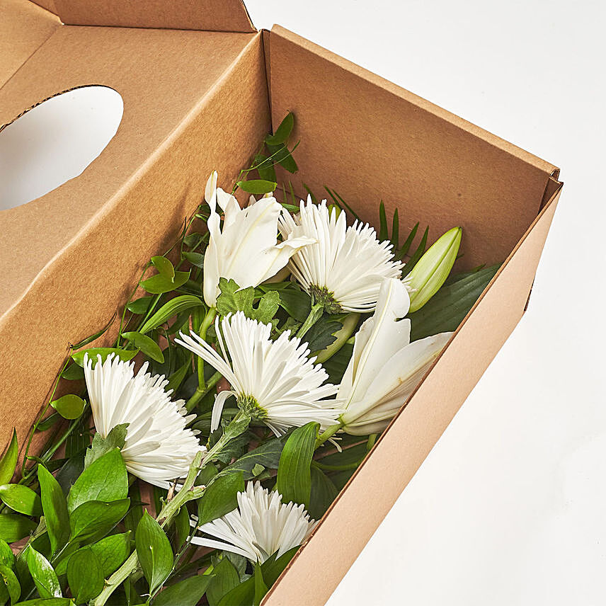 Beautiful White Lilies Box