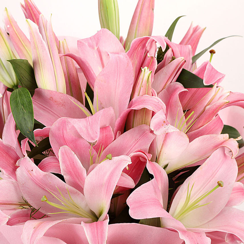 Attractive Oriental Pink Lilies Bouquet Delivery in Singapore - FNP SG