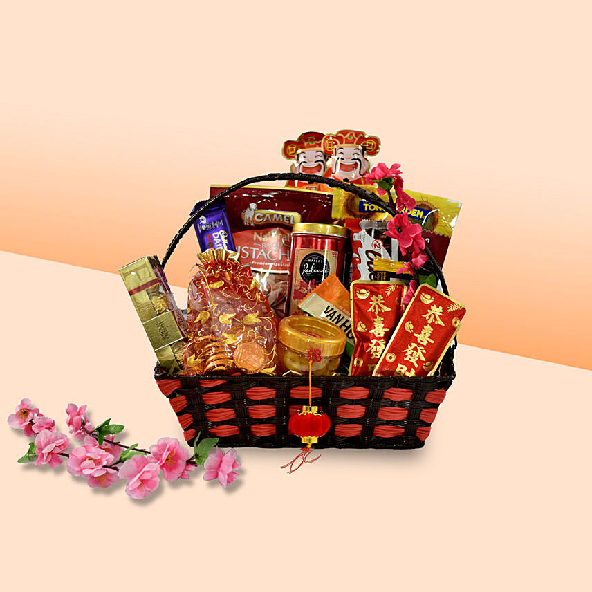 Happy Chinese New Year Tasty Treats Basket