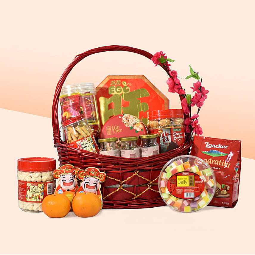 Premium Treats Chinese New Year Basket Delivery in Singapore FNP SG
