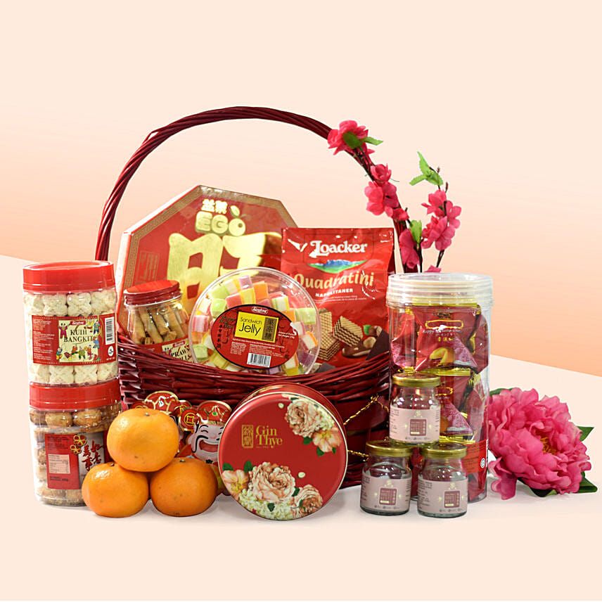 Premium Treats Chinese New Year Basket Delivery in Singapore FNP SG