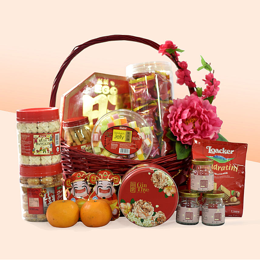 Premium Treats Chinese New Year Basket Delivery in Singapore FNP SG