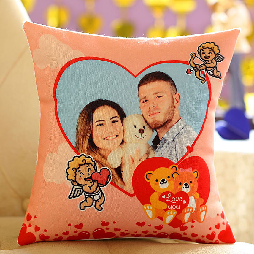 Teddy Day Special Personalised Cushion