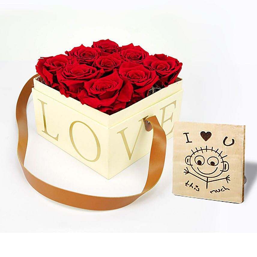 Forever Rose In Love Box With I Love You Table Top