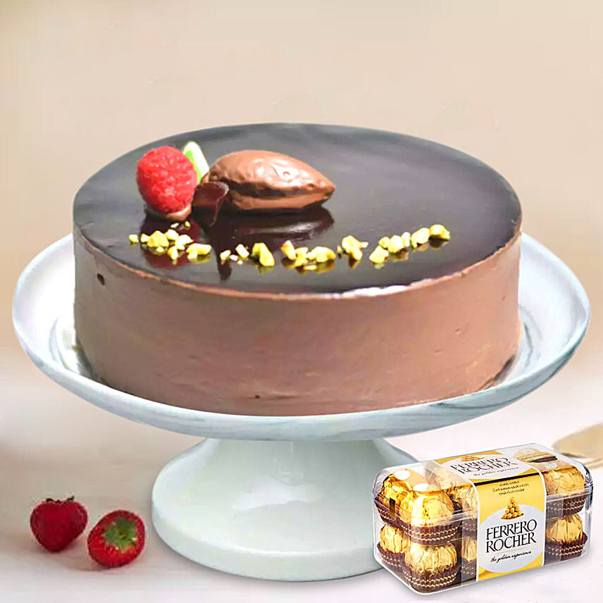 Rich Chocolate Cake With Ferrero Rocher