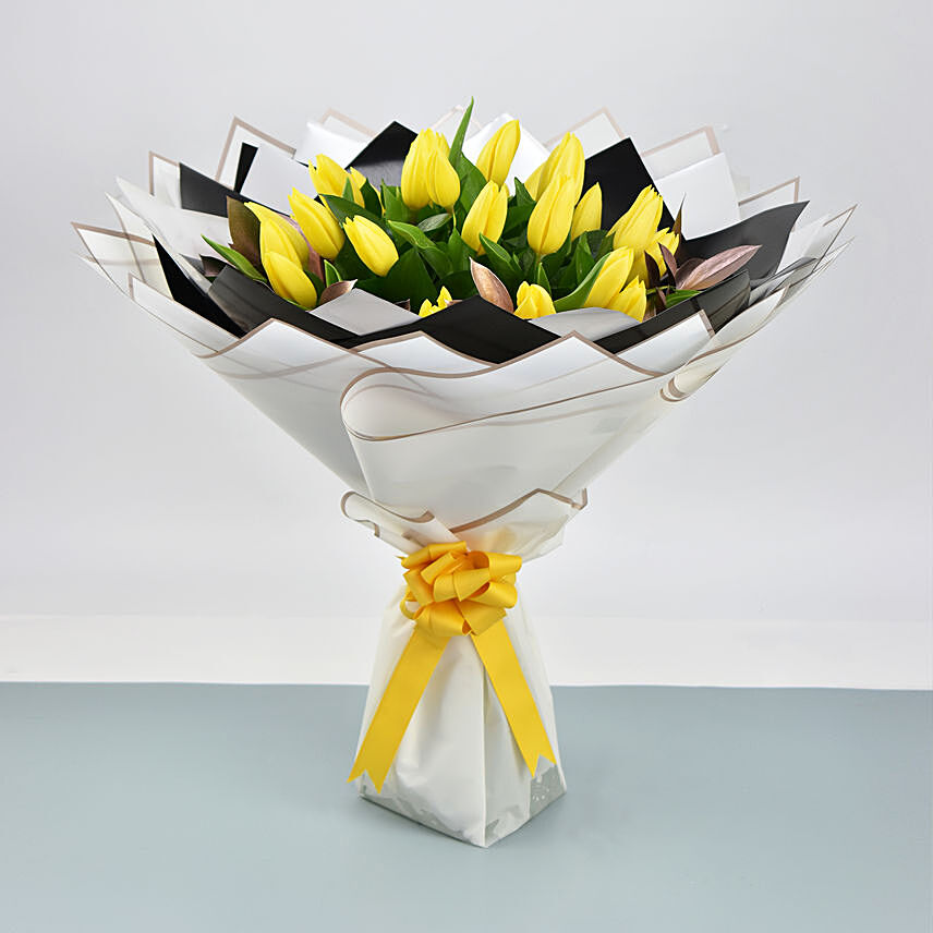 Yellow Tulips Beauty Bouquet