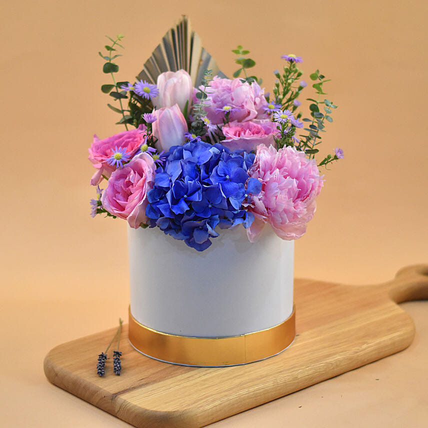 Alluring Mixed Flowers White Box