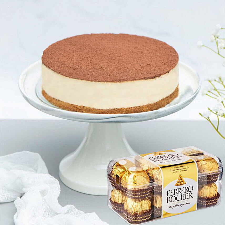 Irresistible Tiramisu Cake With Ferrero Rocher
