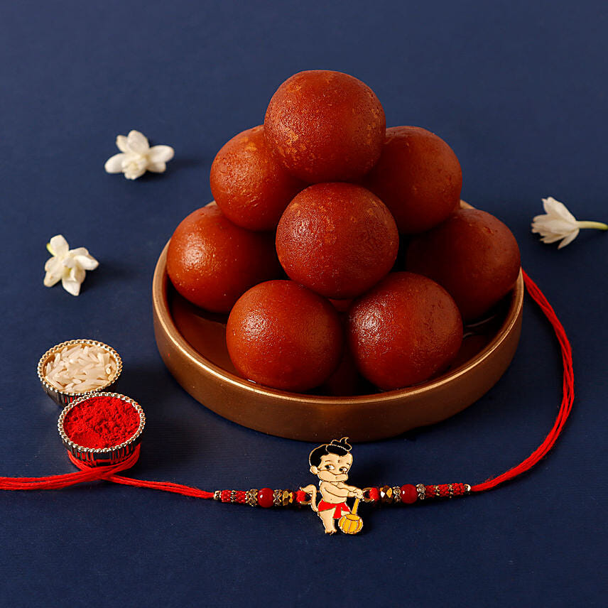 Sneh Holy Ganesha Kids Rakhi & Gulab Jamun