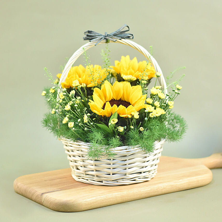 Bright Sunflowers Basket Delivery in Singapore FNP SG