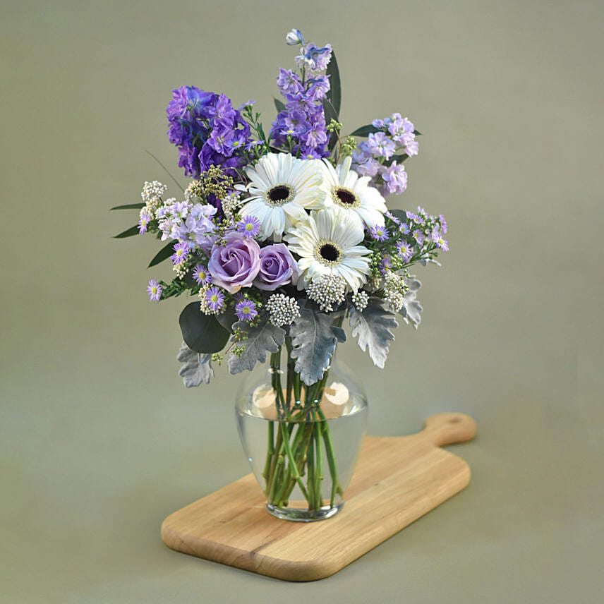 Soothing Mixed Flowers Vase