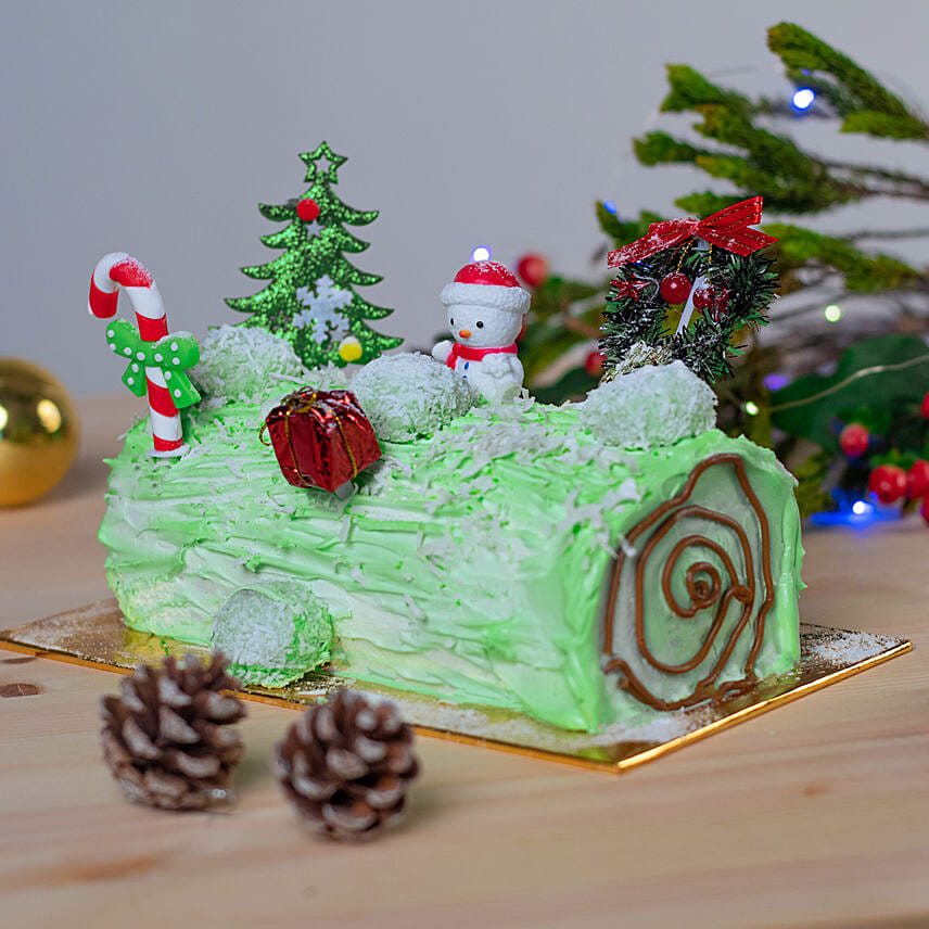 Xmas Pandan Log cake 500gm