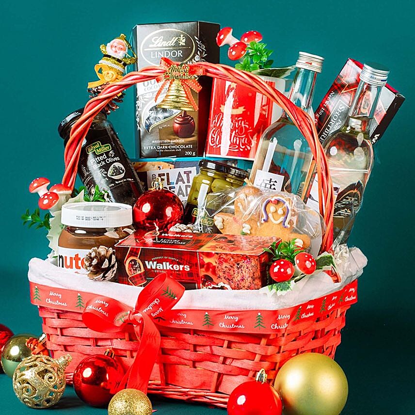 X Mas Wine N Delightful Treats Hamper