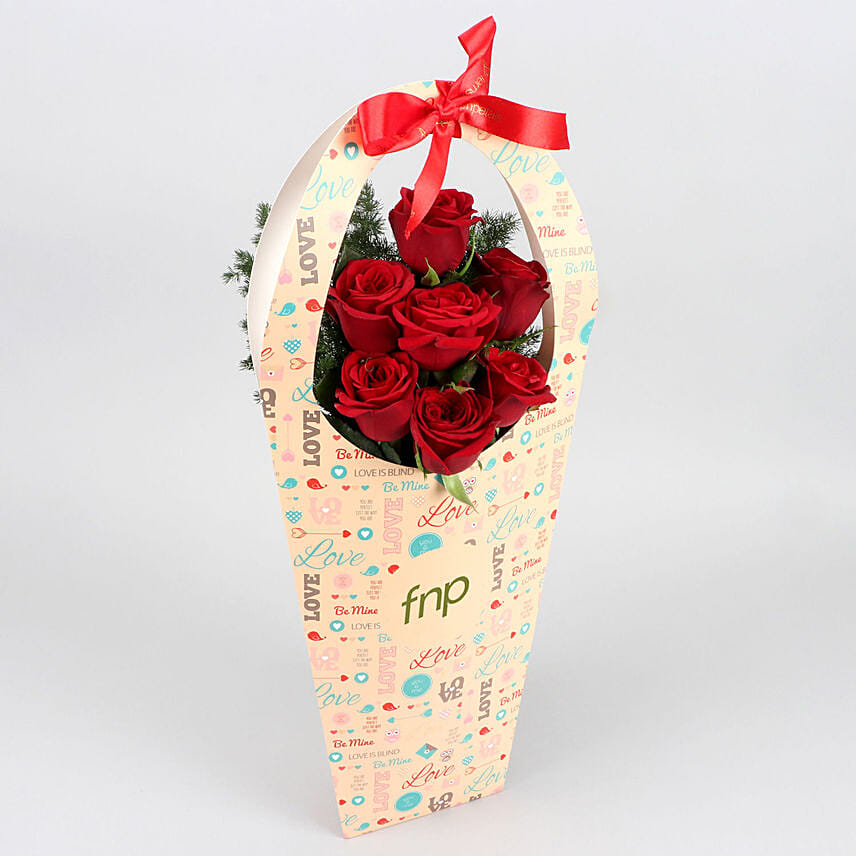 Fnp Roses Red Rose In FNP Love Sleeve Delivery in Singapore - FNP SG