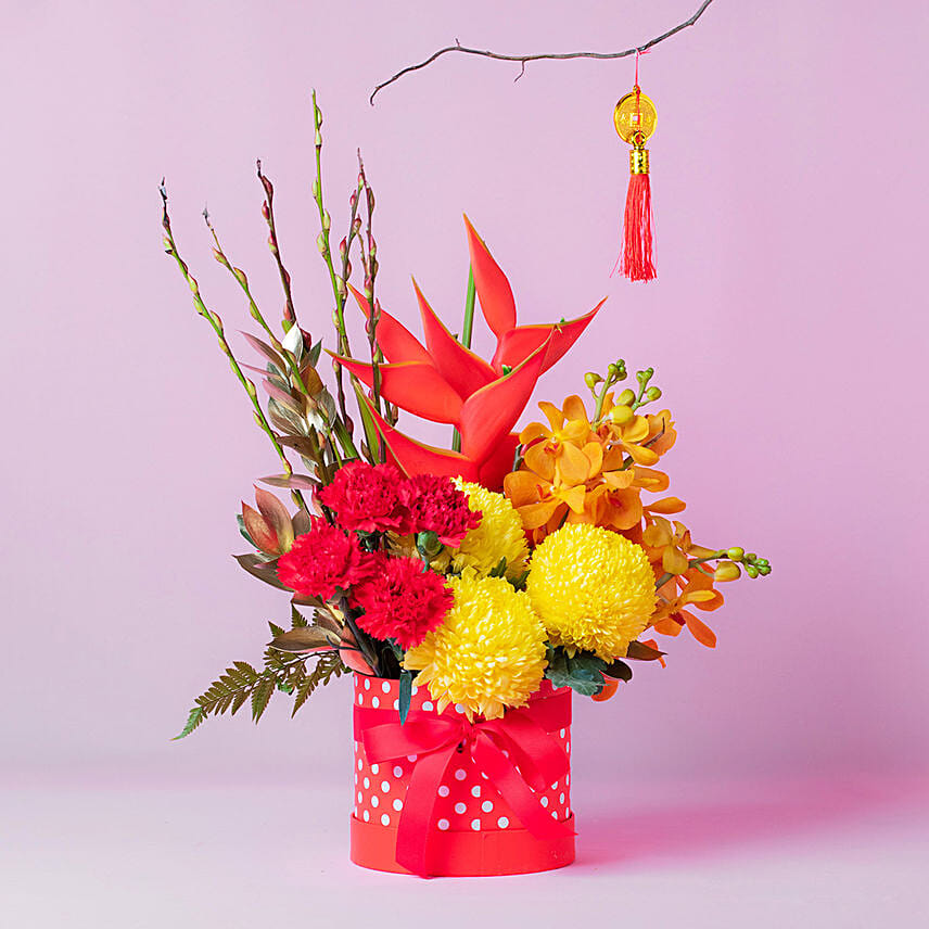 Vibrant Luck Floral Arrangement Delivery in Singapore - FNP SG