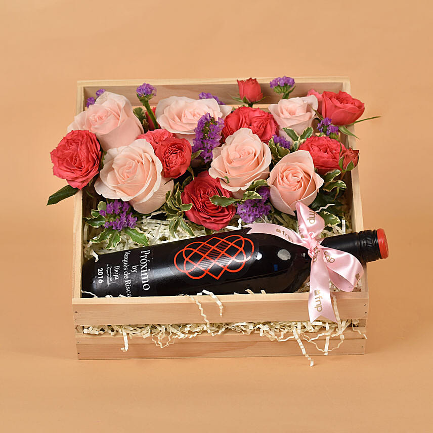Flowers & Proximo Rioja Red Wine Hampers Delivery in Singapore - FNP SG