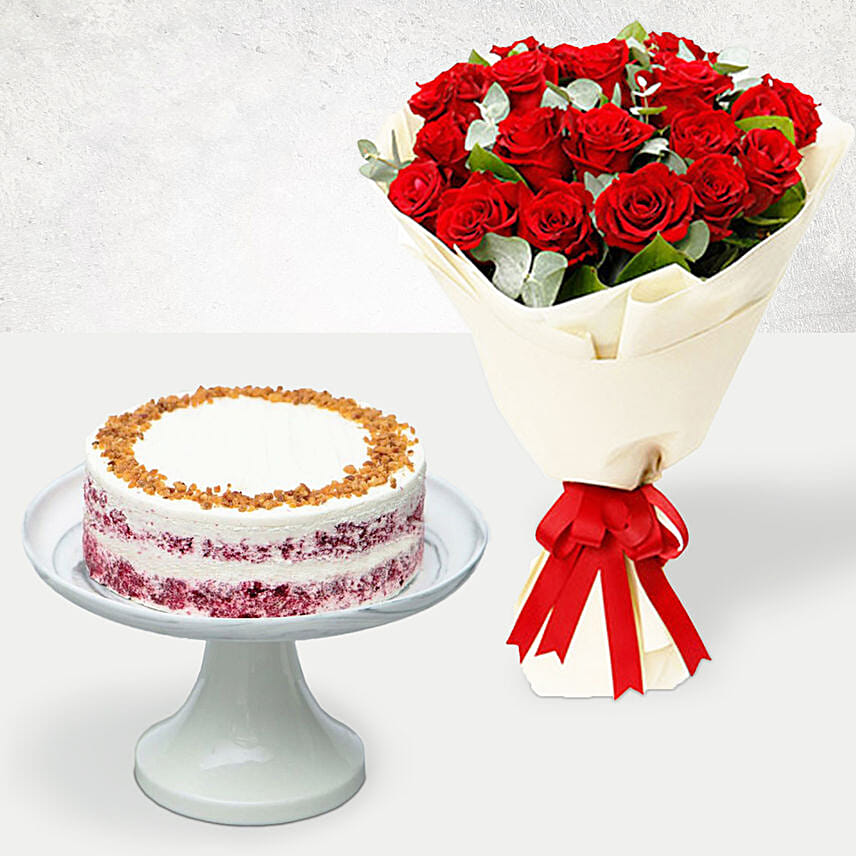 Timeless Roses & Red Velvet Peanut Butter Cake