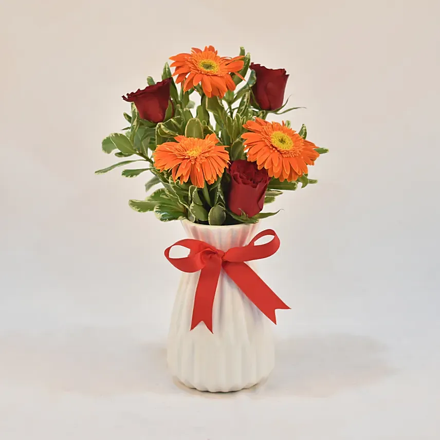 Gerbera & Rose Blooms