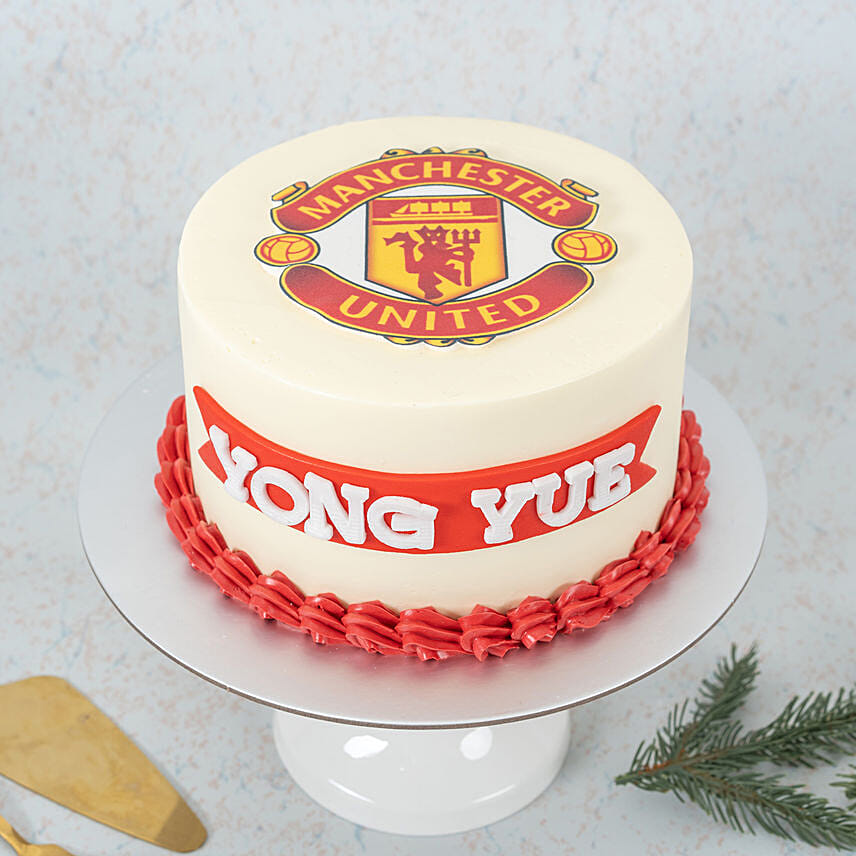 2D Manchester United Rose Lychee Cake 6 inch