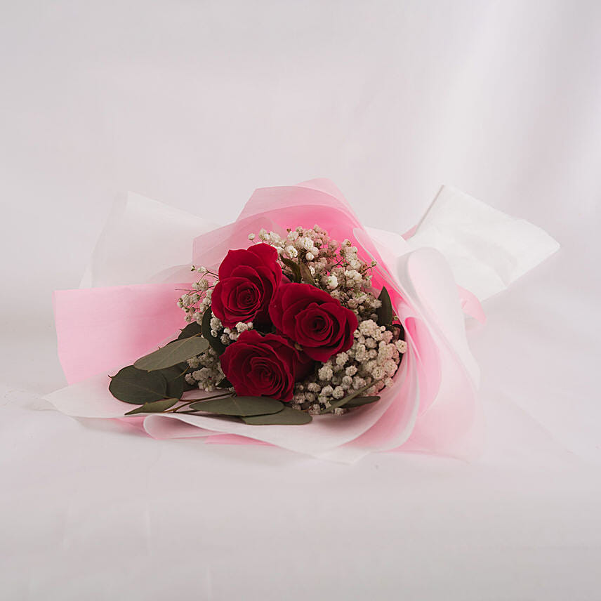 Fnp Red Roses Flowing Red Roses Bouquet Delivery in Singapore - FNP SG