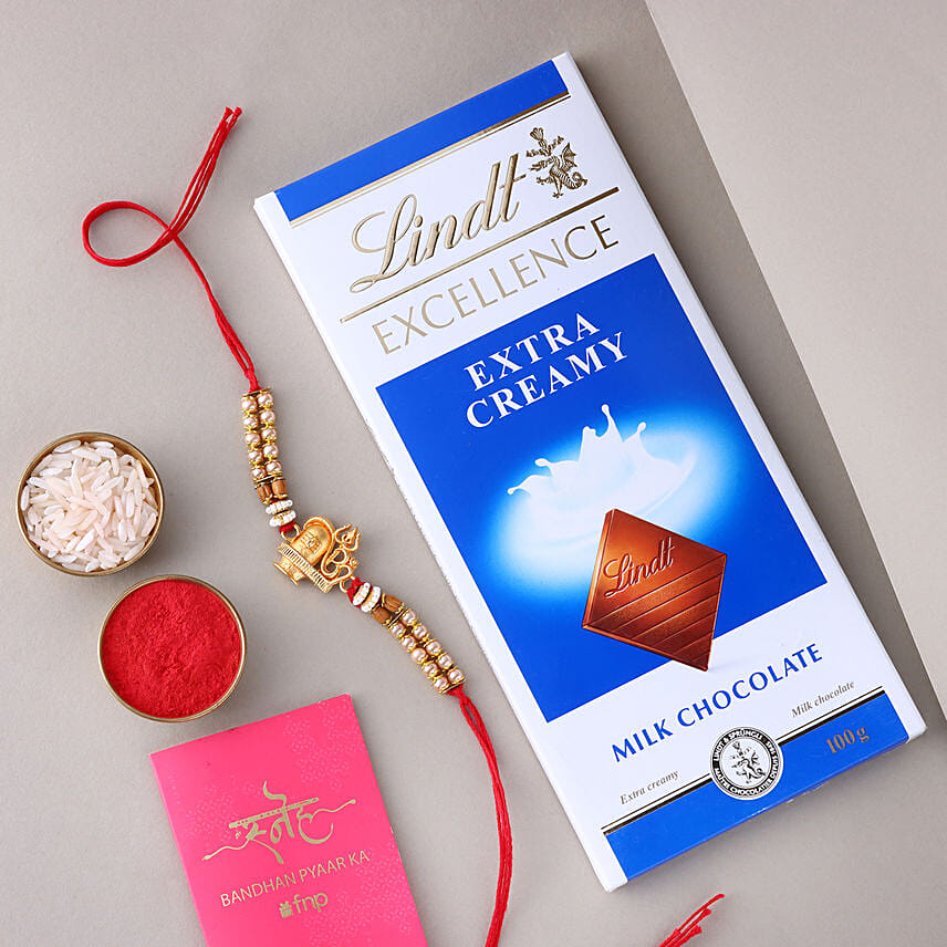 Sneh Shiv Rakhi with Lindt Extra Creamy Milk Chocolate