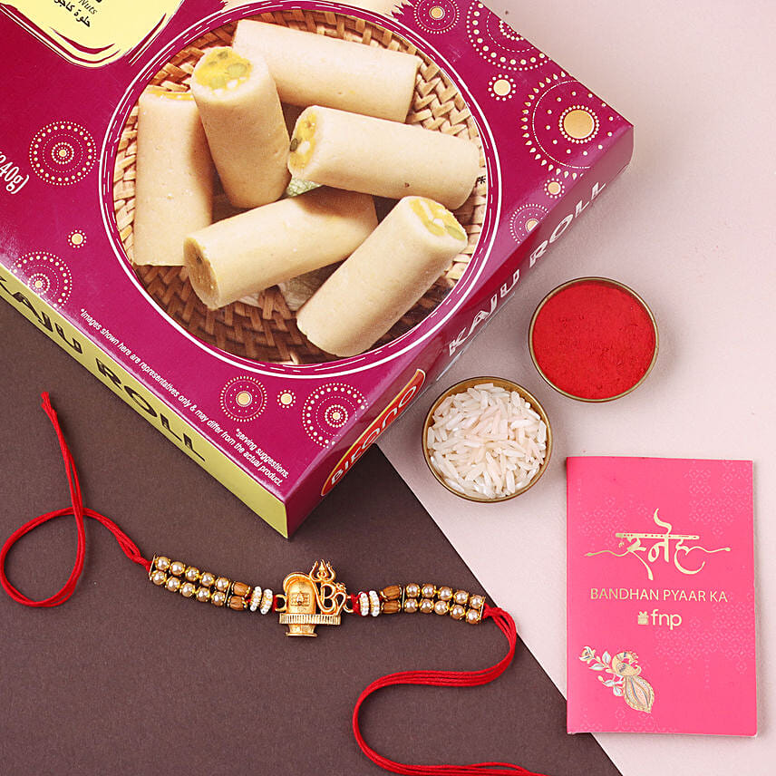 Sneh Shiv Rakhi with Kaju Roll