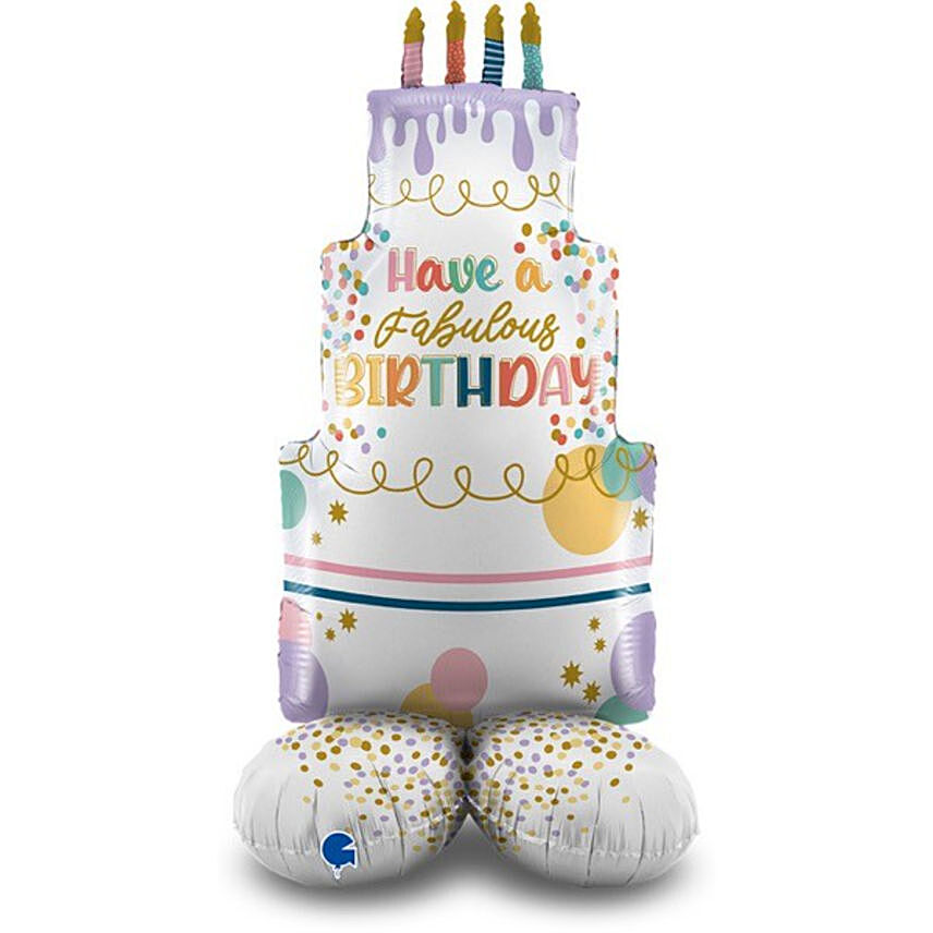 Birthday Cake Foil Balloon 48 inch