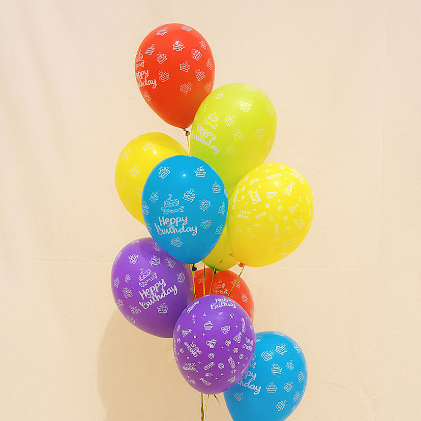Happy Birthday Printed Latex Balloons Delivery in Singapore - FNP SG
