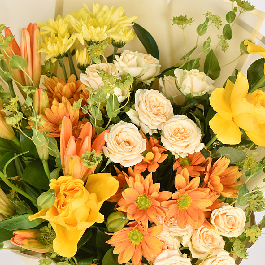 Birthday Mixed Flower Bouquet with Cake Delivery in Singapore FNP SG