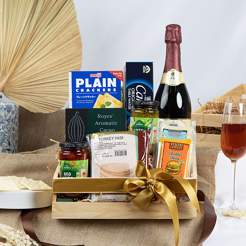 Juice Cheese and Meat Hamper Delivery in Singapore FNP SG