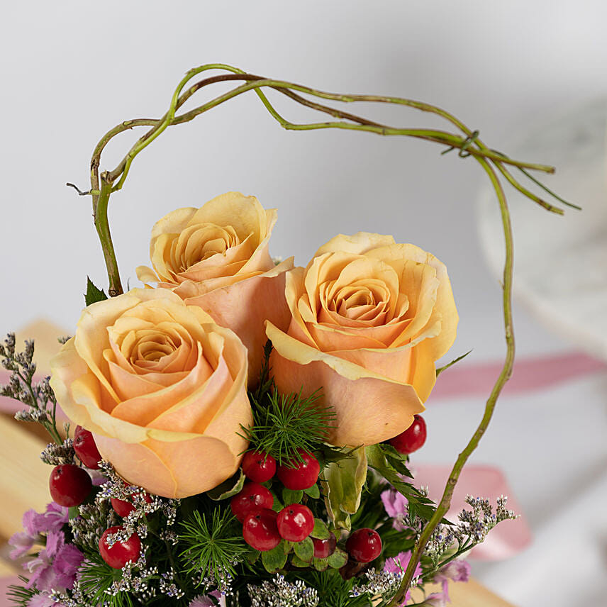 Mini Hanging Roses Mini Me Roses Arrangement Delivery in Singapore - FNP SG