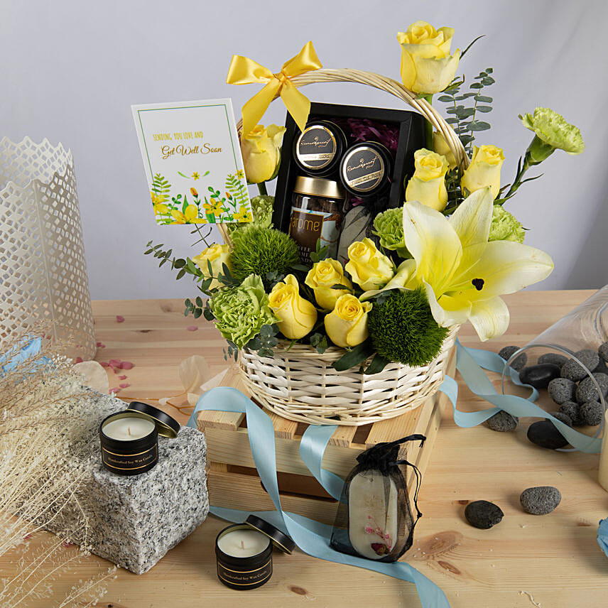 Get Well Soon Flowers and Care Basket Delivery in Singapore FNP SG