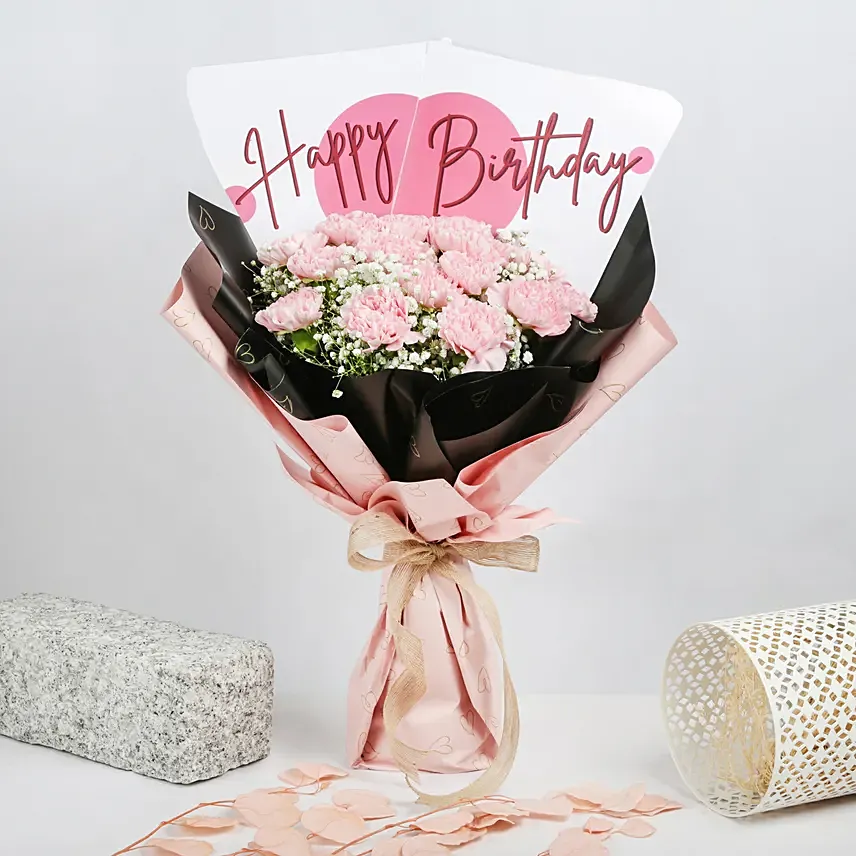 Joyful Birthday Carnation Delivery in Singapore - FNP SG