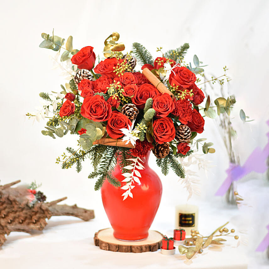 Red Rose & Carnation Arrangement Delivery in Singapore FNP SG