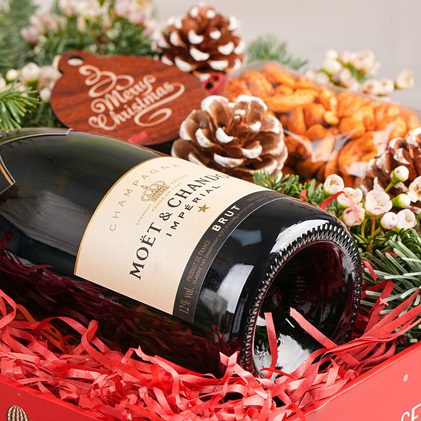 Red Wine Christmas Gift Box Delivery In Singapore Fnp Sg