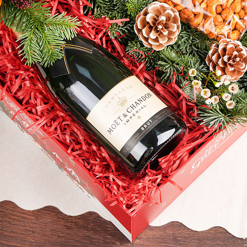Red Wine Christmas Gift Box Delivery in Singapore - FNP SG