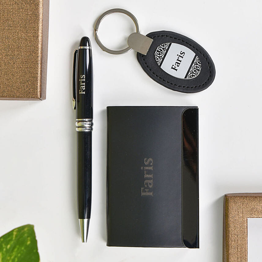 Personalised Card Holder Pen & Key Chain Gift Box Delivery in Singapore ...