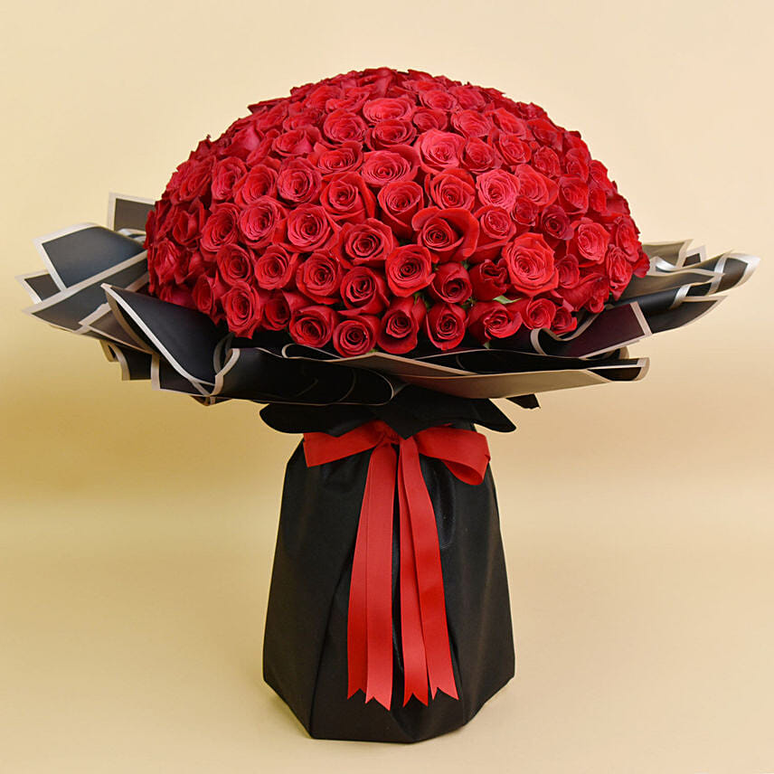 200 Valentine Roses Bouquet for Valentines Day